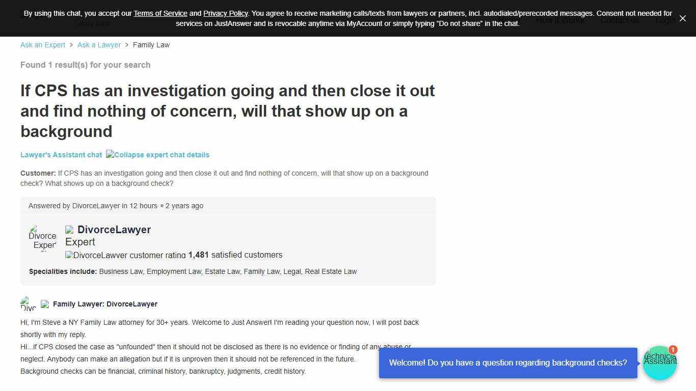 Does a Closed CPS Case Appear on Background Checks?