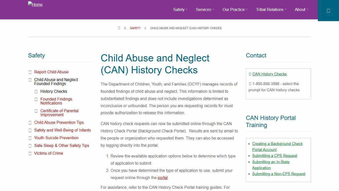 Child Abuse and Neglect (CAN) History Checks | Washington State Department of Children, Youth, and Families